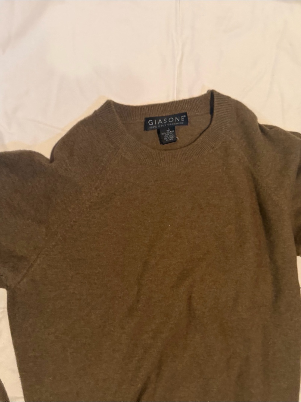 Giasone Olive Crewneck Men's Sweater
